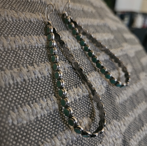 FABULOUS 3" STERLING AND SLEEPING BEAUTY TURQUOISE. - Picture 4 of 10